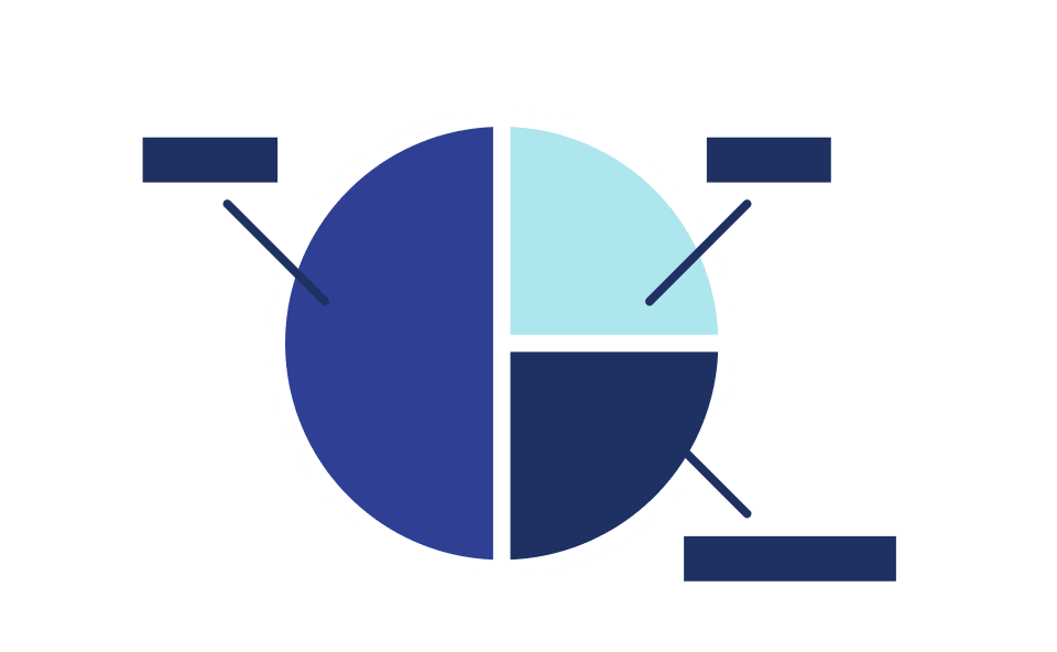 diagrama-automacao-processos-negocios-bpm Gráfico circular minimalista em tons de azul ilustrando a gestão e a automação de processos de negócios, representando a organização e otimização dos fluxos de trabalho do Tactium BPM.