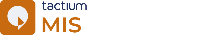 logotipo-tactium-mis-base-dados-inteligencia Logotipo laranja do add-on Tactium MIS, ferramenta voltada para a centralização de dados de canais em uma base única de inteligência.