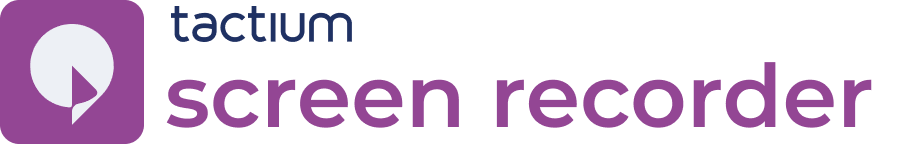 logotipo-tactium-screen-recorder-gravacao-telas Logotipo roxo do add-on Tactium Screen Recorder, ferramenta para gravação de atendimentos e telas visando auditoria e treinamento da equipe.