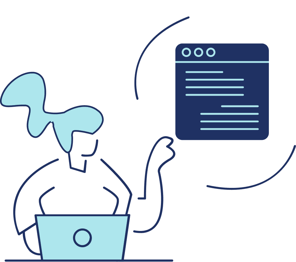 Ilustração minimalista de uma gestora operando um notebook e configurando regras em uma interface digital, representando a parametrização de rotas de discagem e a aderência a normas como bloqueios da ANATEL e PROCON.