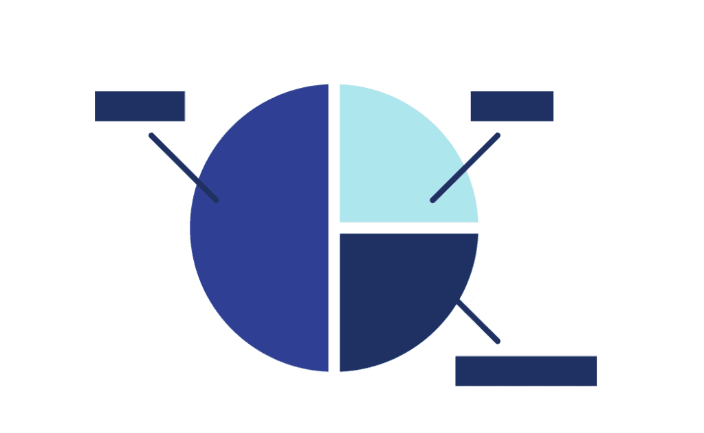 ilustracao-grafico-integracoes-tactium Ilustração minimalista de gráfico representando as integrações de aplicações e dados que a Tactium proporciona.